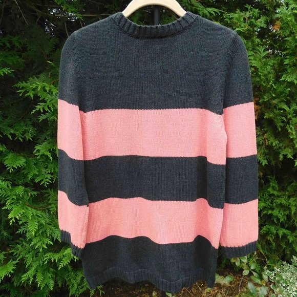Loft Striped Crewneck Sweater with Sequin Details - Picture 4 of 4